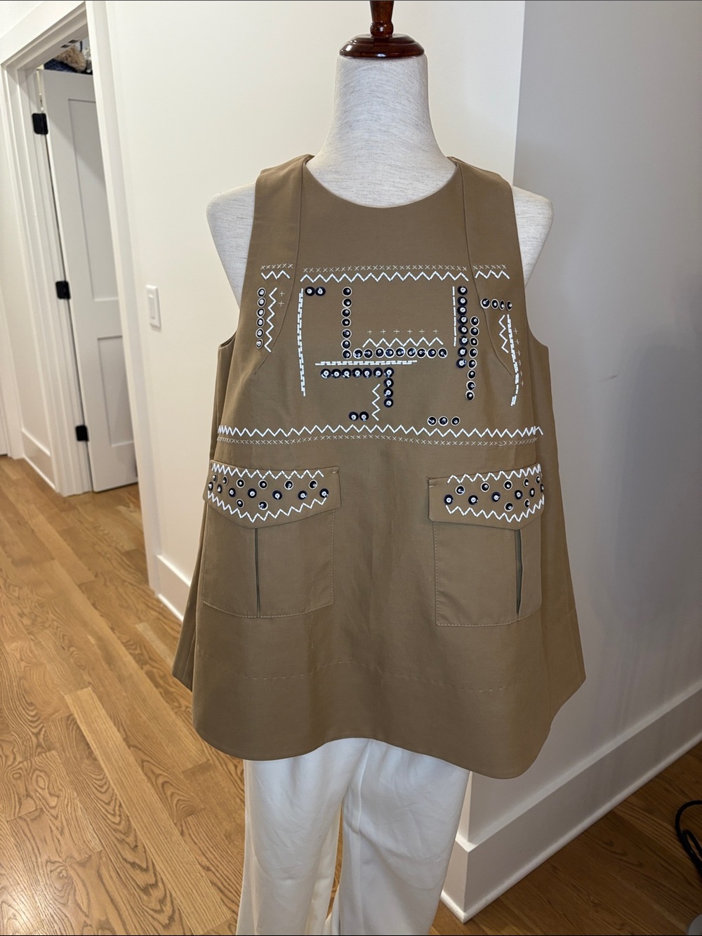 Carven Embellished Sleeveless Tunic